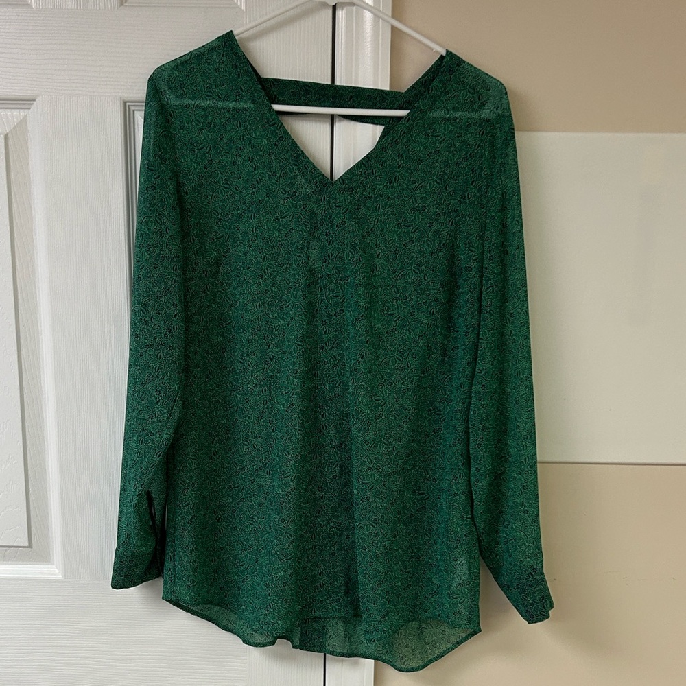 Cabi Paisley Floral Long Sleeve Top